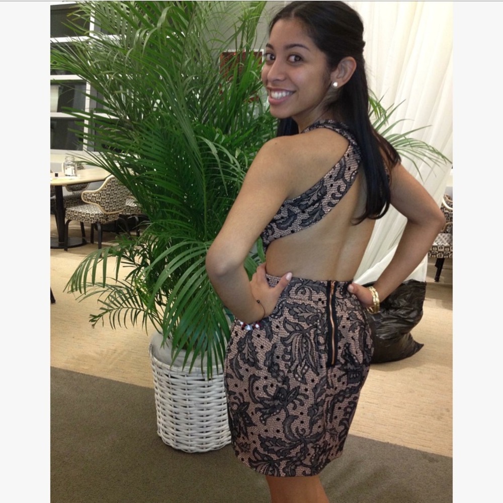 ASOS PETITE Lace Dress w/ Cross Back Detail